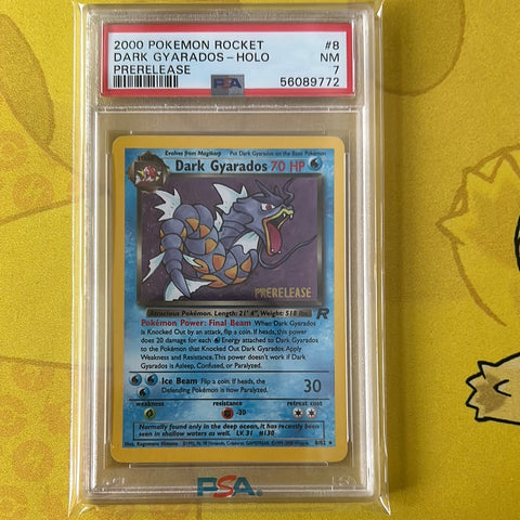 Dark Gyarados Holo PreRelease Rocket PSA 7