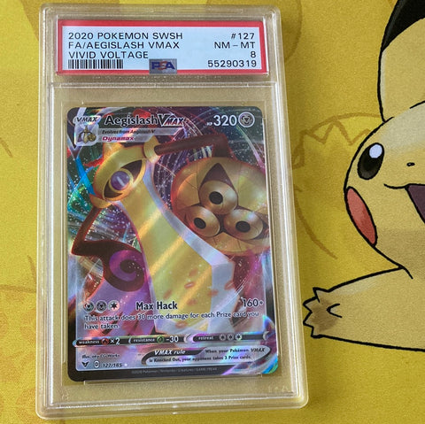 Aegislash Vmax Vivid Volage PSA 8