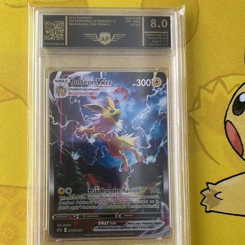 Jolteon VMax Alt Promo AP Grading 8,0